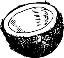 214x194 Coconut Clipart Black And White