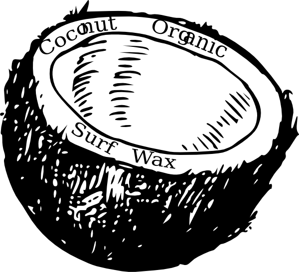 600x546 Coconut Organic Surf Wax Clip Art