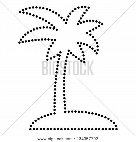 450x470 Coconut Palm Tree Sign. Dot Style Vector Amp Photo Bigstock