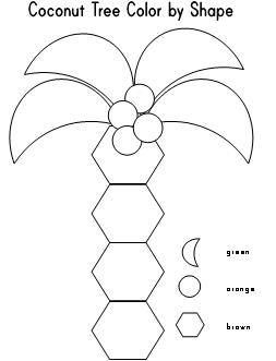 253x331 Coconut Tree Coloring Page Free Download