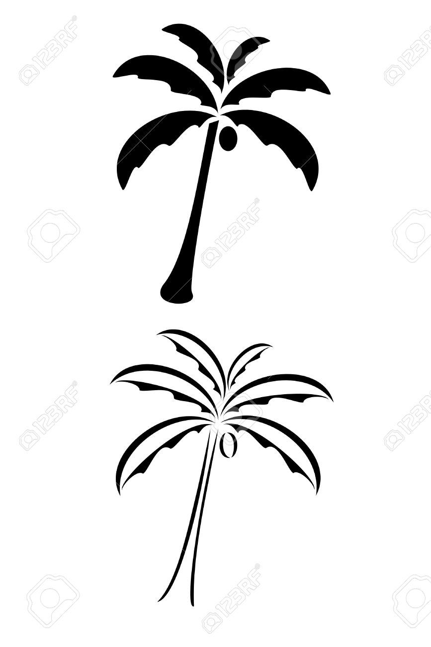 867x1300 Drawn Palm Tree Tribal