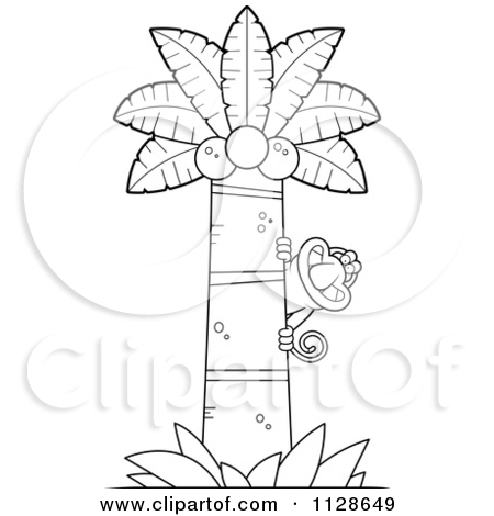 450x470 Coconut Tree Monkey Clipart