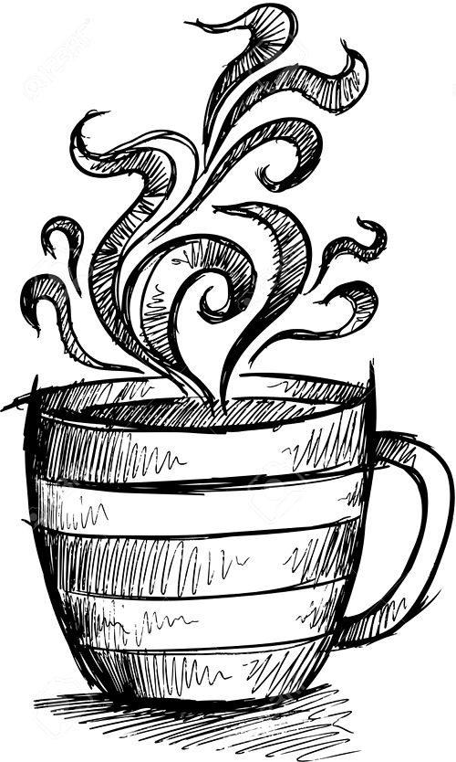 500x834 Download Coffee Art Sketch