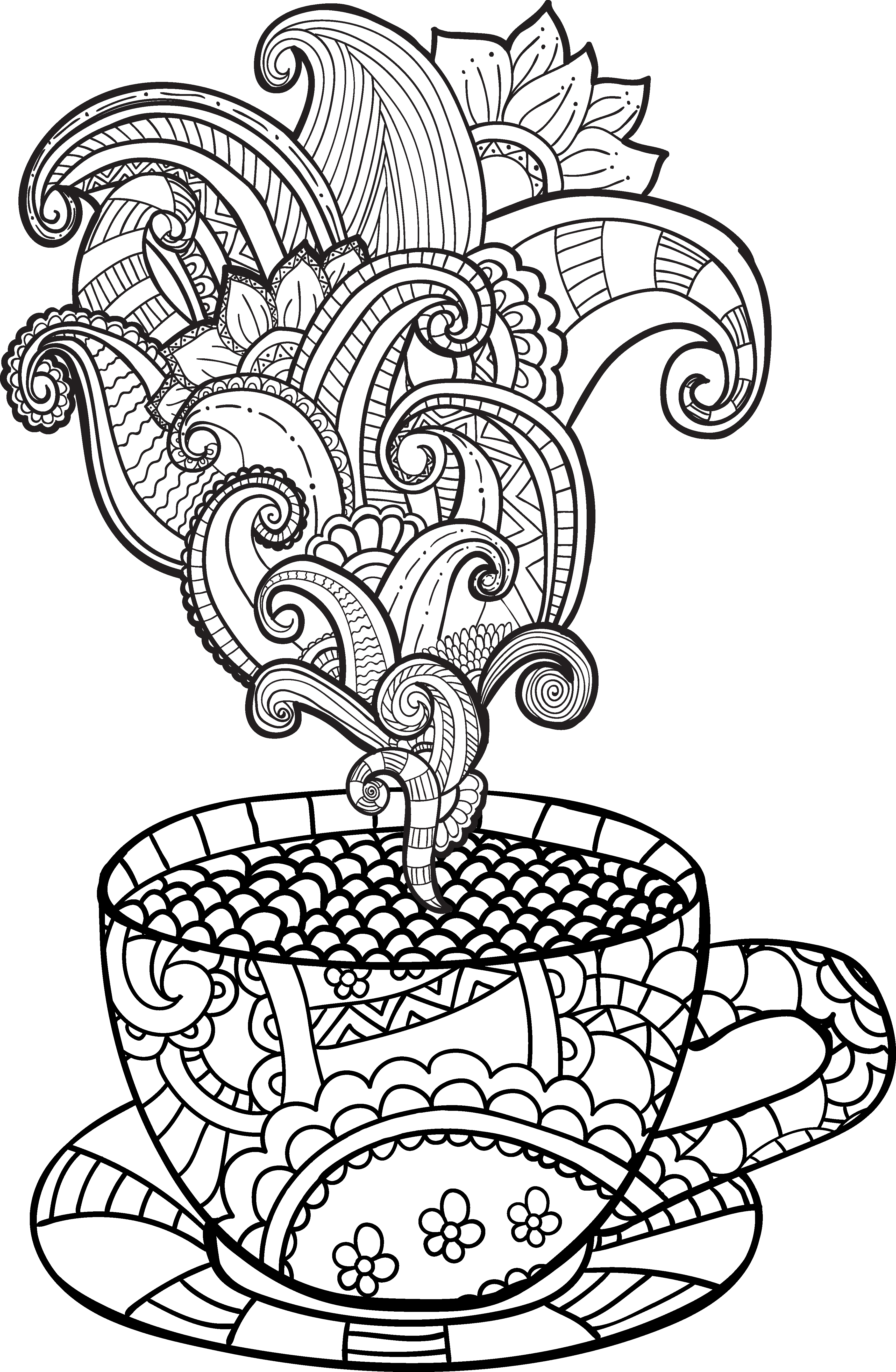 Coffee Art Drawing at GetDrawings | Free download