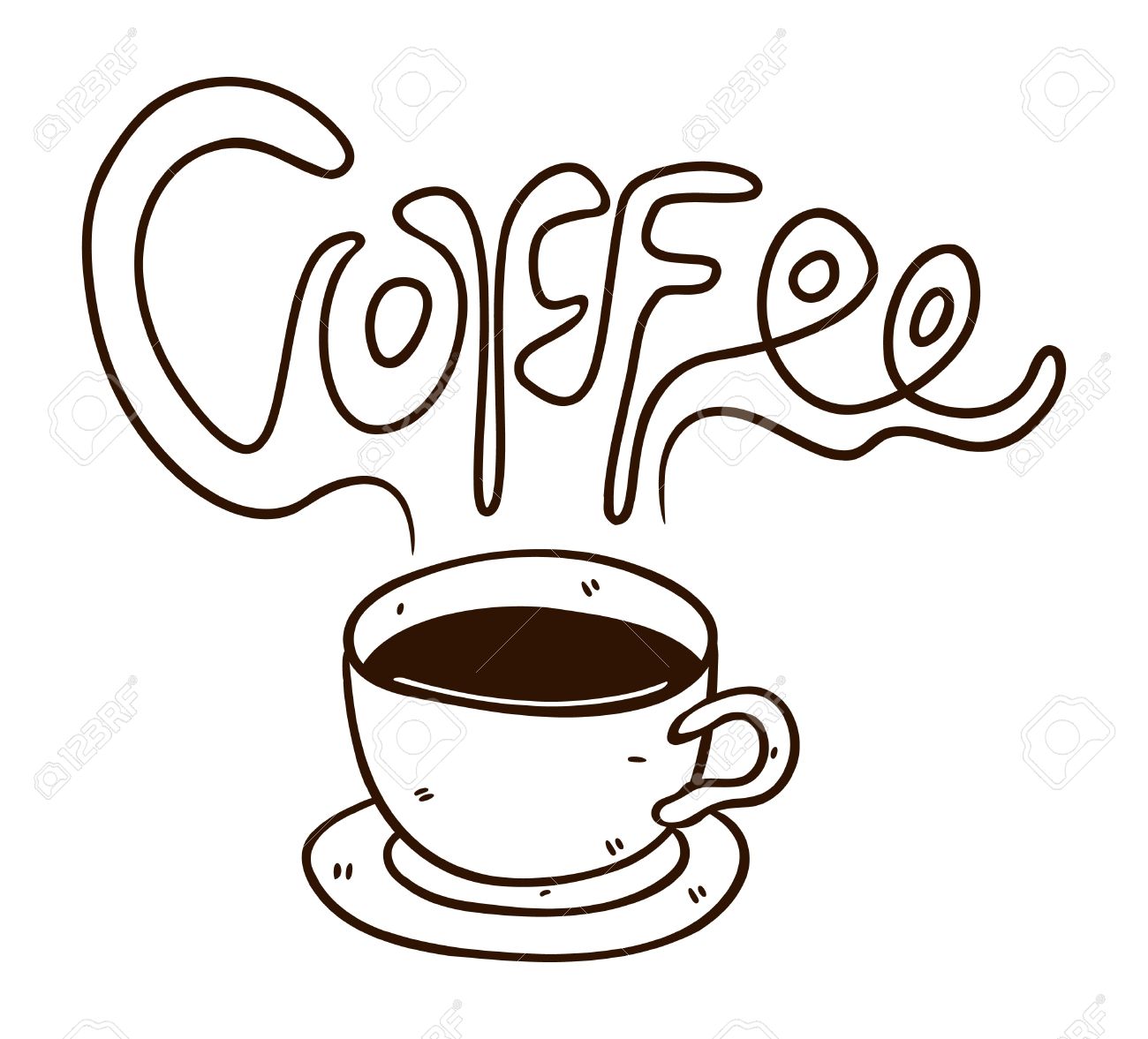 1300x1177 Coffee Doodle Royalty Free Cliparts, Vectors, And Stock