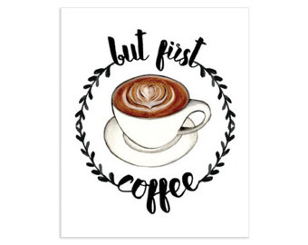 340x270 Coffee Art Print Etsy