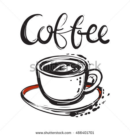 450x470 Drawn Coffee Sketch