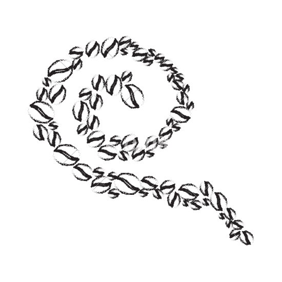 550x550 Coffee Beans Swirl Sketch