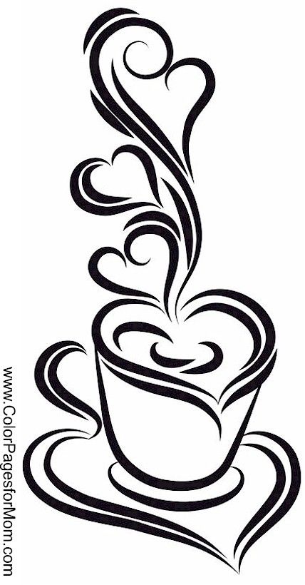 428x820 Coffee Coloring Page