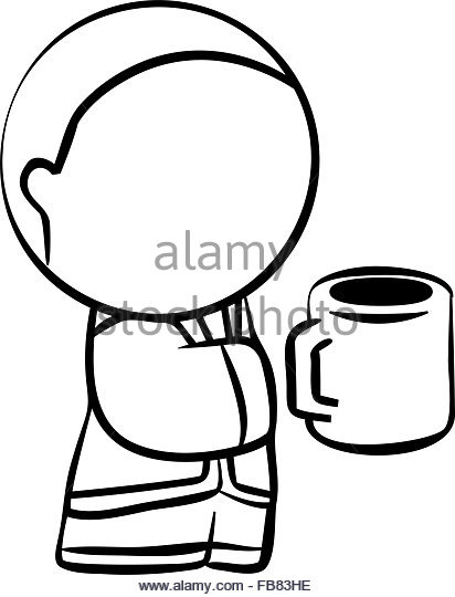 412x540 Coffee Cup Line Drawing Vector Black And White Stock Photos
