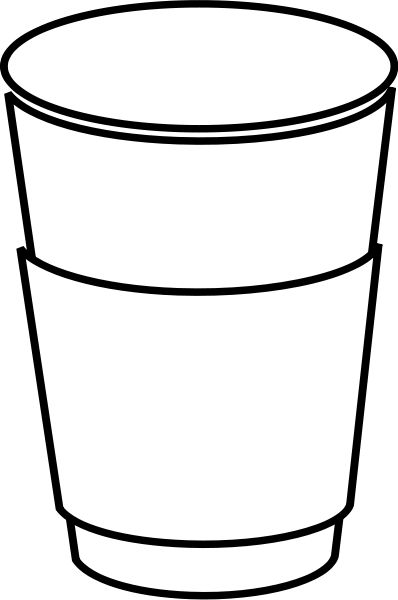 398x600 Coffee Cup Outline Clipart