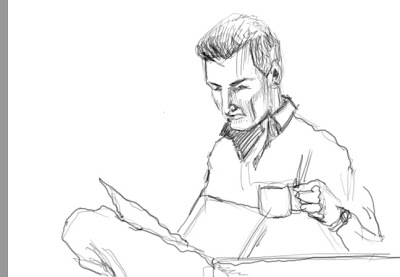 400x277 Sketch Face Man Drinking Coffee 5 08 09
