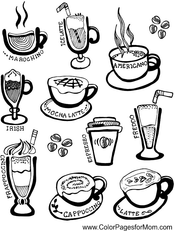 573x755 Coffee Coloring Pages Colouring To Amusing Draw Print Printable