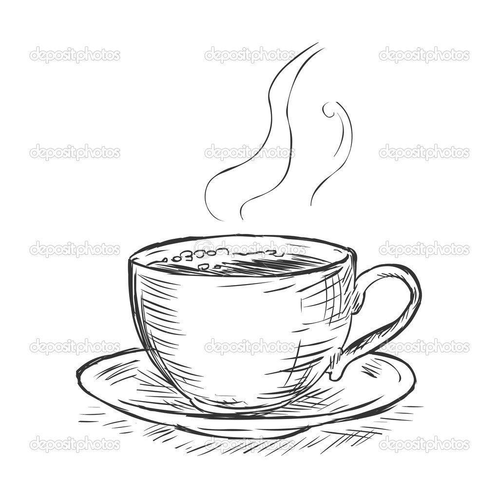 1024x1024 Drawing Of A Coffee Mug Vector Sketch Illustration Cup Of Coffee