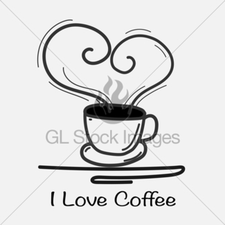 325x325 Line Hand Drawn Doodle Vector Set Of Coffee. Vector Illus Gl