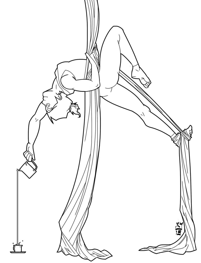 783x1021 Silks And Coffee, Line Art By 98sunwukong89