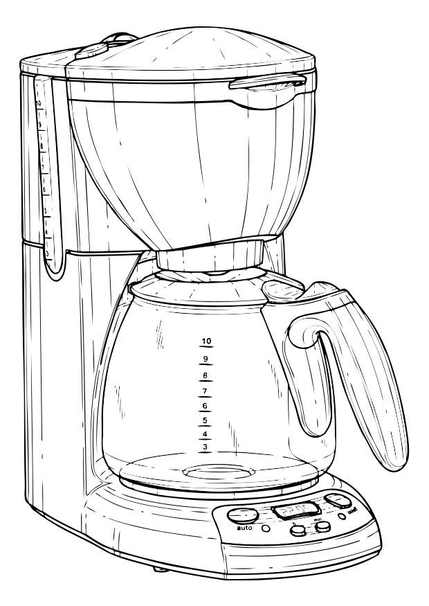 620x875 Coloring Page Coffee Machine