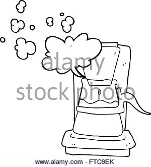 300x331 Freehand Drawn Cartoon Drip Filter Coffee Maker Stock Vector Art
