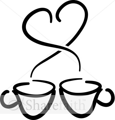 372x388 Coffee Mug With Heart Clipart