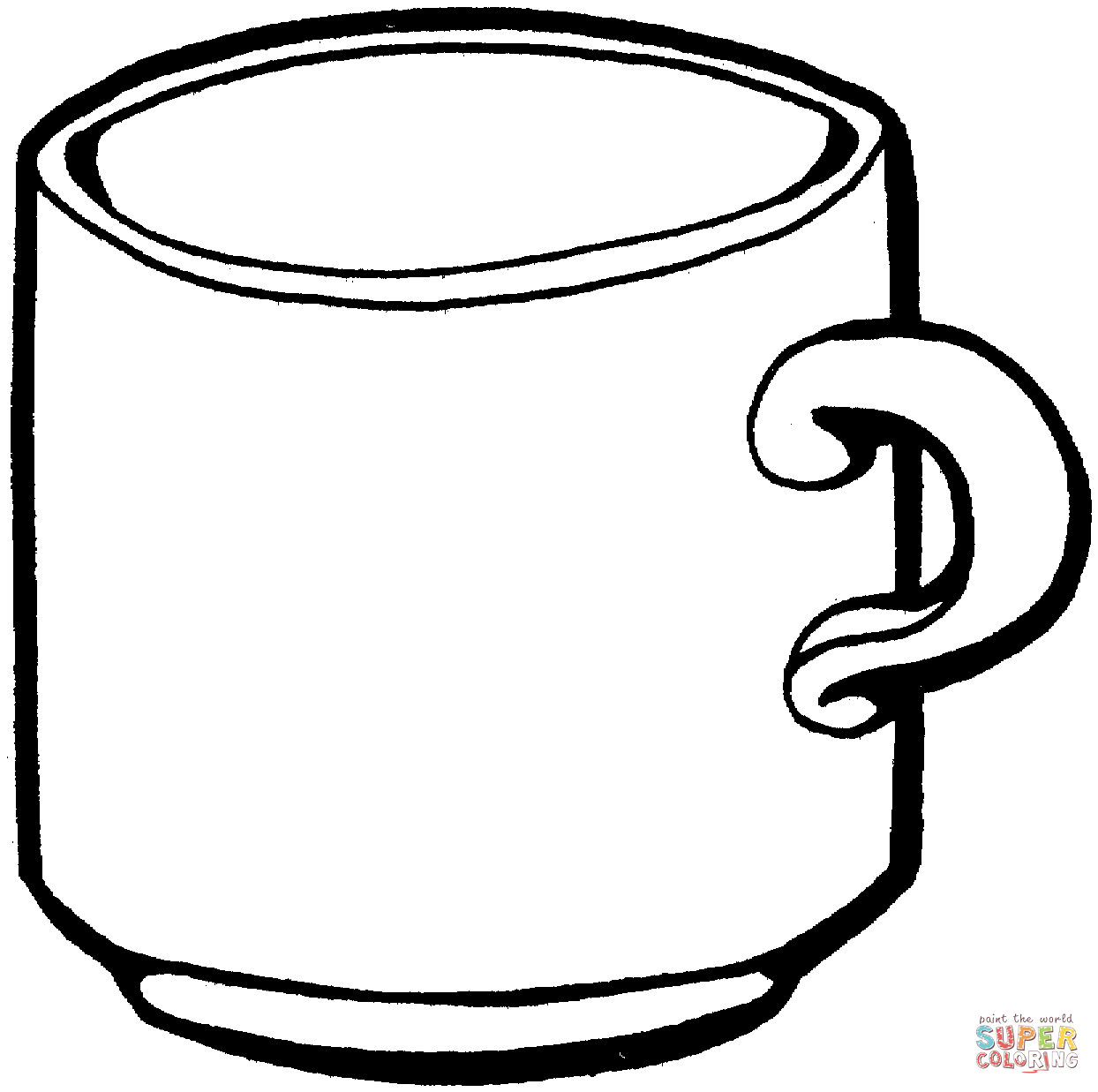 1244x1237 Tea Cup Coloring Page Free Printable Coloring Pages