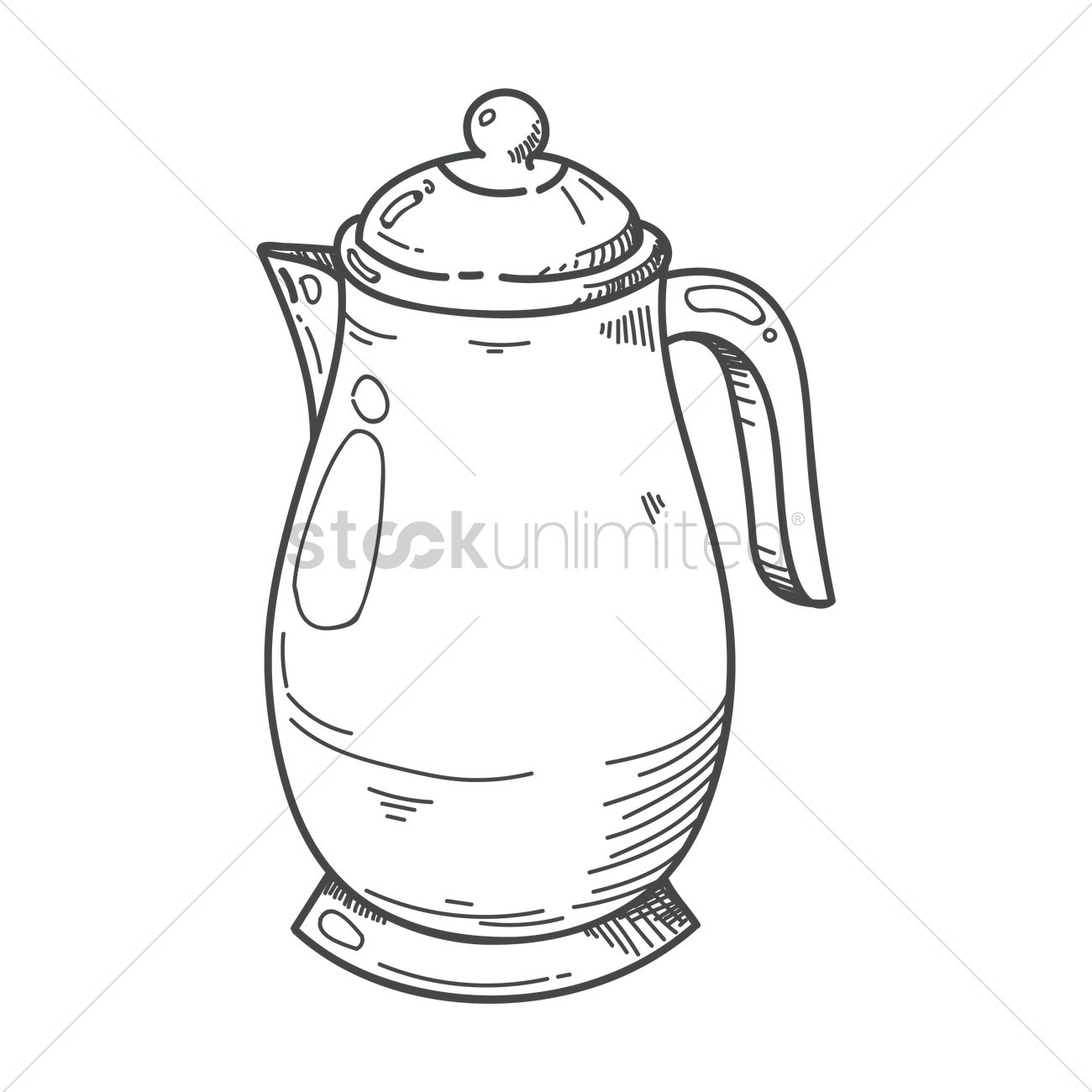 1300x1300 Coffee Pot Vector Image