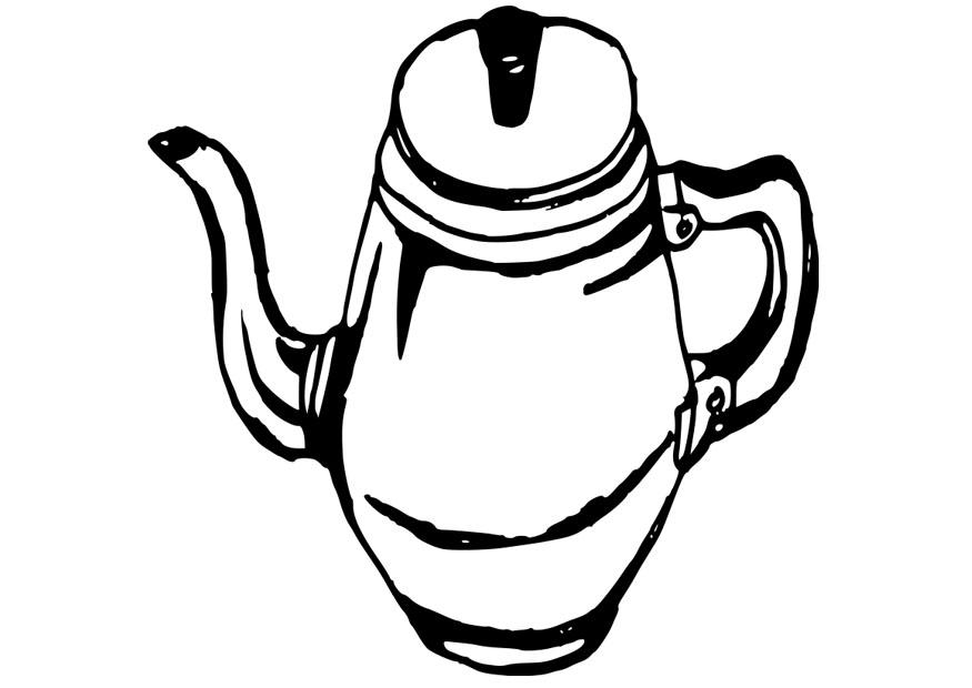 875x620 Coloring Page Coffee Pot