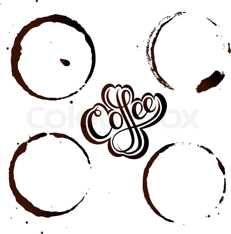 790x800 Coffee Stain, Isolated On White Background. Vector Eps 10