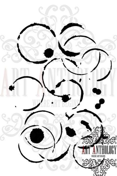 400x600 Coffee Stain Stencil Art Anthology