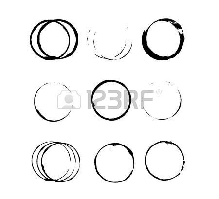 450x409 Illustration Of Coffee Stains On White Royalty Free Cliparts