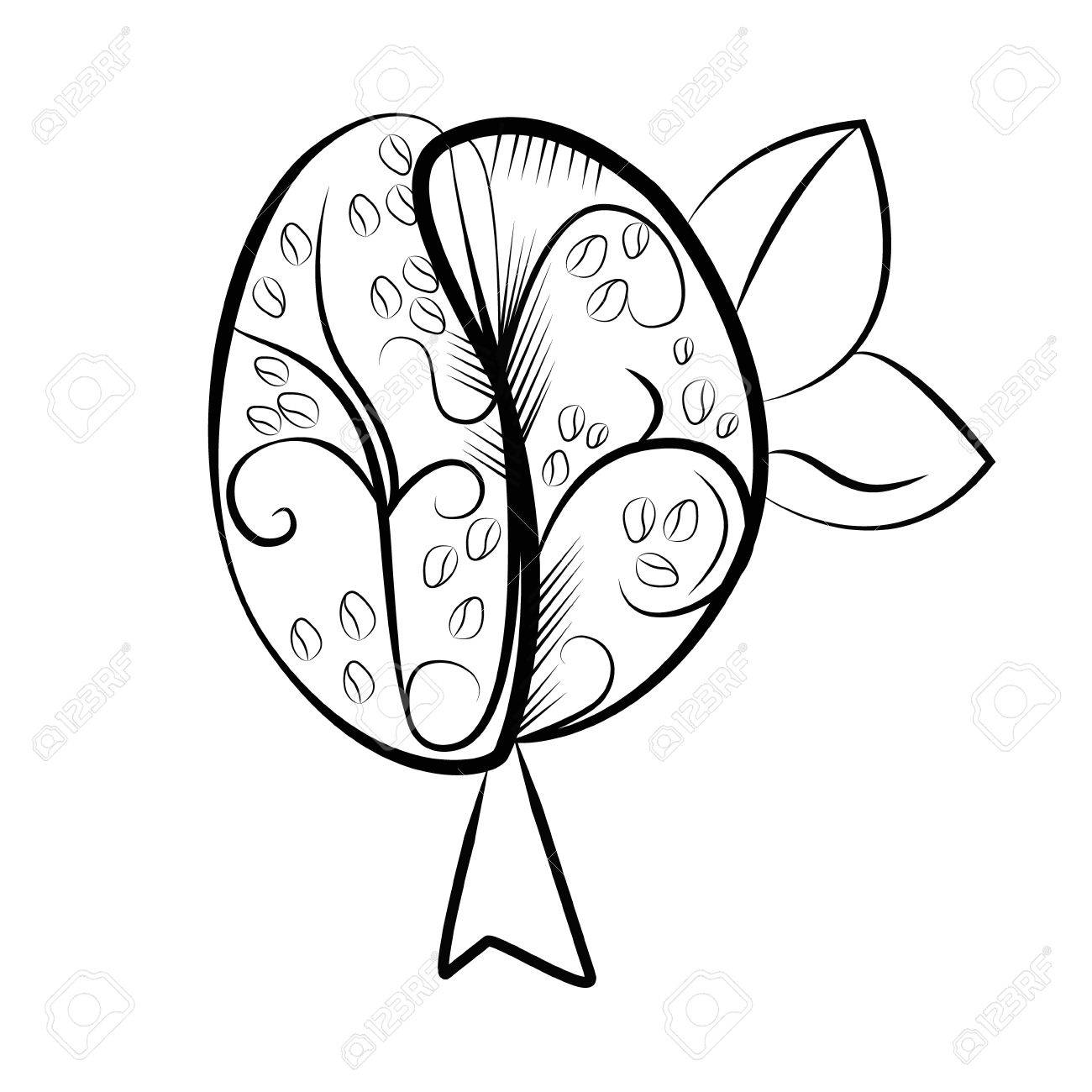 1300x1300 Abstract Coffee Palm Tree And Grain Logo Template. Business