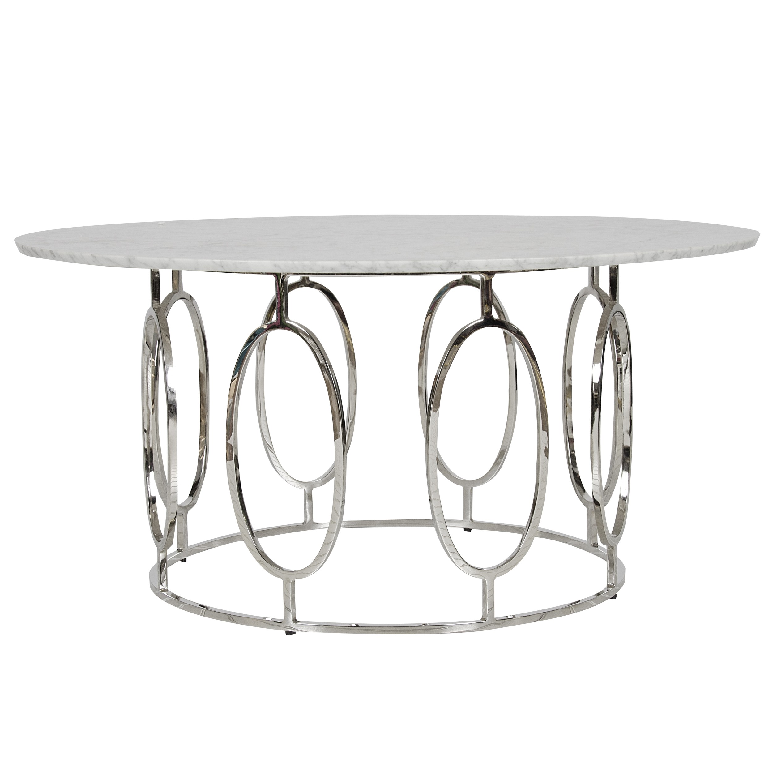 2500x2500 Worlds Away Caleb Nickel Coffee Table With White Marble Top