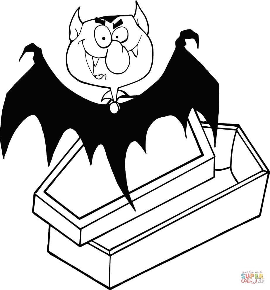 922x989 Count Dracula Out Of The Coffin Coloring Page Free Printable