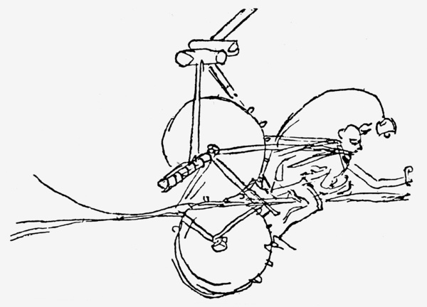 600x432 Sketch Of A Semi Prone Ornithopter, Showing Gear Train, And Cog