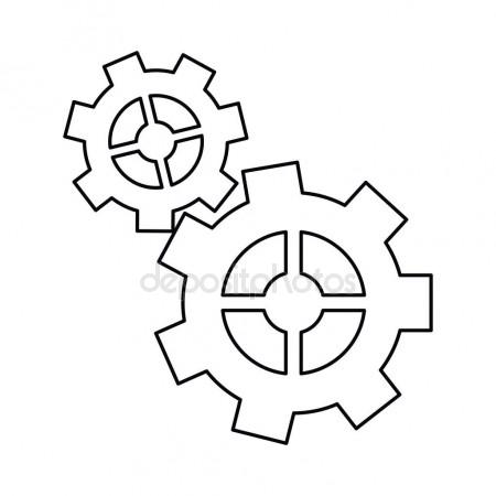 450x450 Pictogram Gear Wheel Engine Cog Icon Stock Vector Jemastock