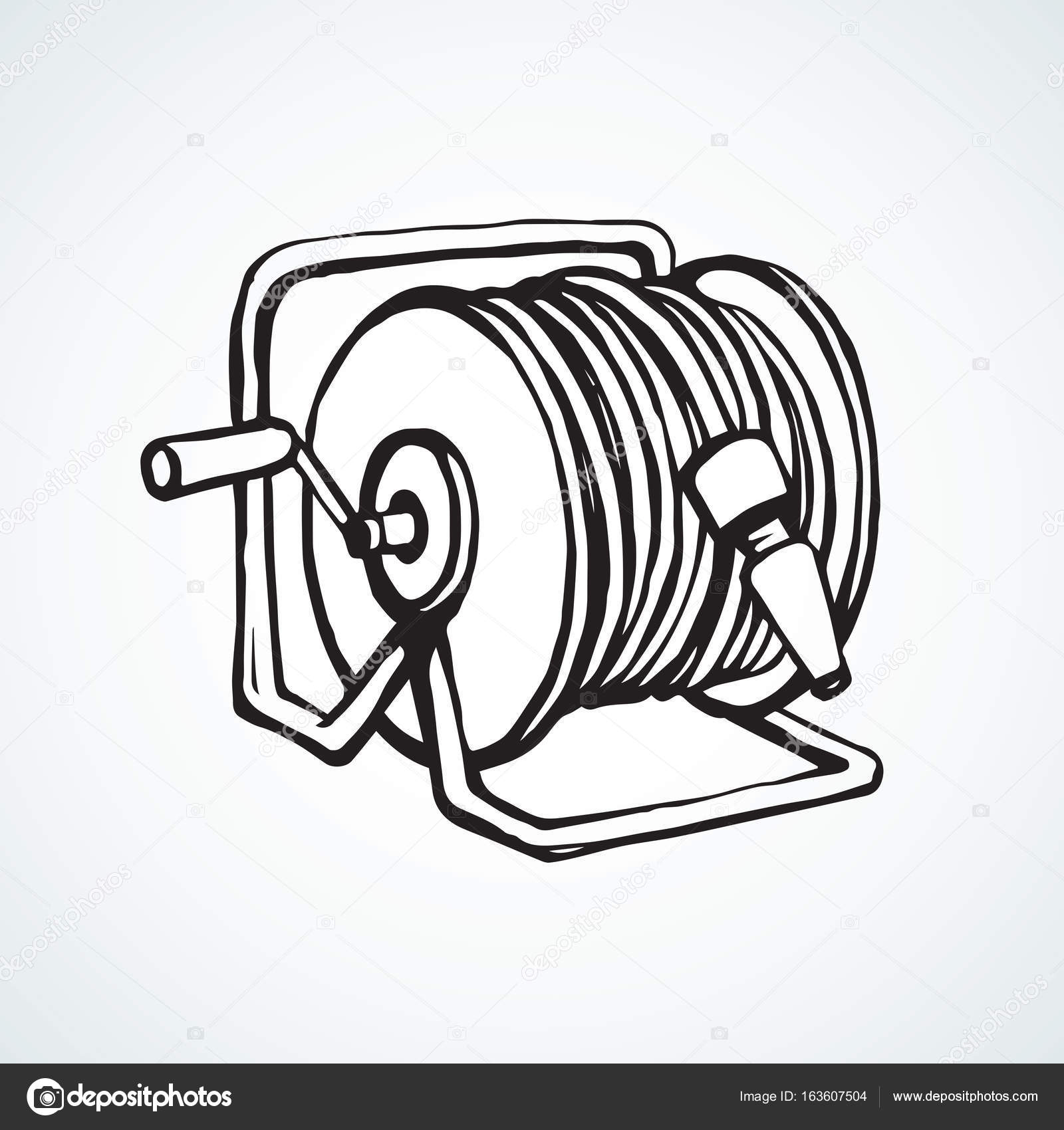 1600x1700 Roll The Hose. Vector Drawing Stock Vector Marinka