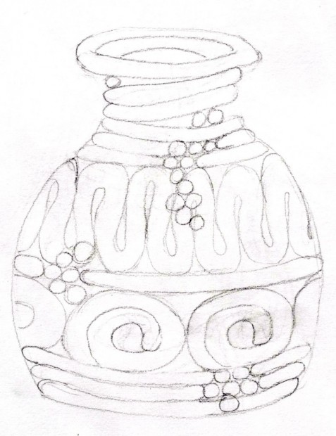 477x620 Red Ceramic Coil Pot