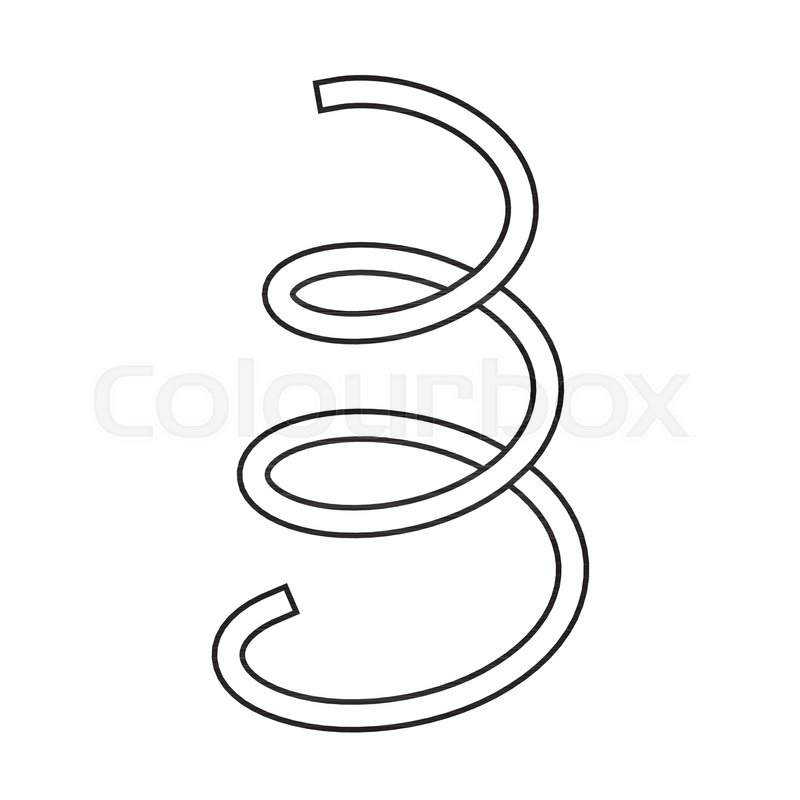 800x800 Coil Spring Steel Spring Metal Spring On White Background Vector
