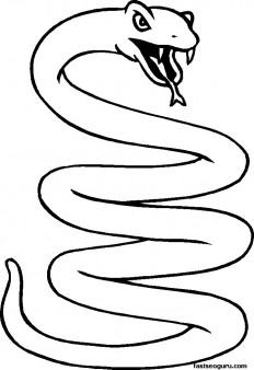 232x338 Printabel Coloring Pages Coiled Snake