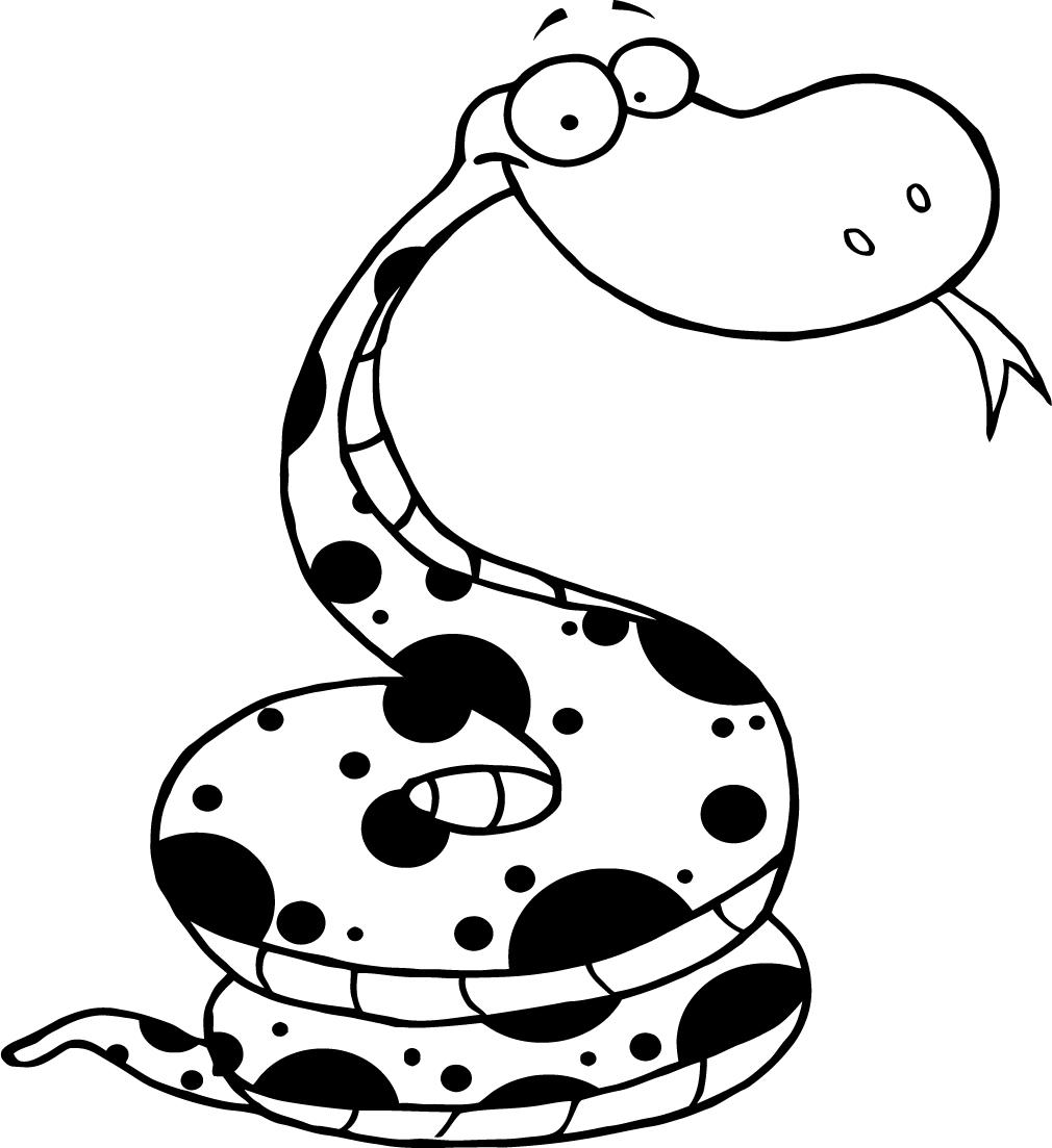 1010x1103 Coloring Page Of A Spotted Coiled Snake For Kids