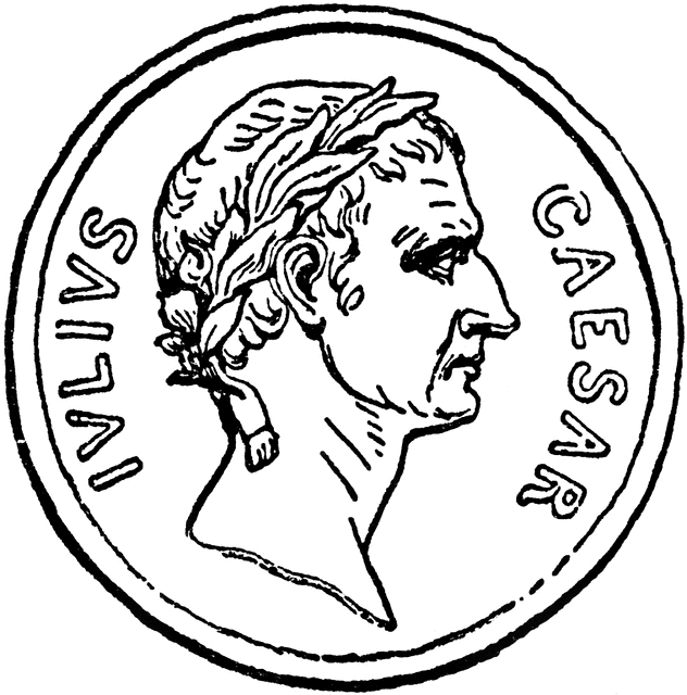 632x640 Caesar Coin Clipart Etc
