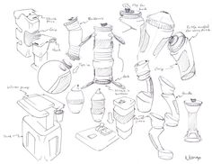 236x182 Water Bottle Sketch