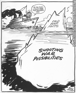 315x385 M965.199.5993 Cold War Iceberg. Drawing, Cartoon John