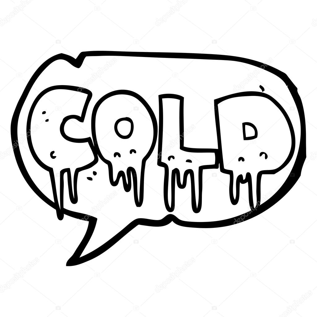 1024x1024 Speech Bubble Cartoon Word Cold Stock Vector Lineartestpilot