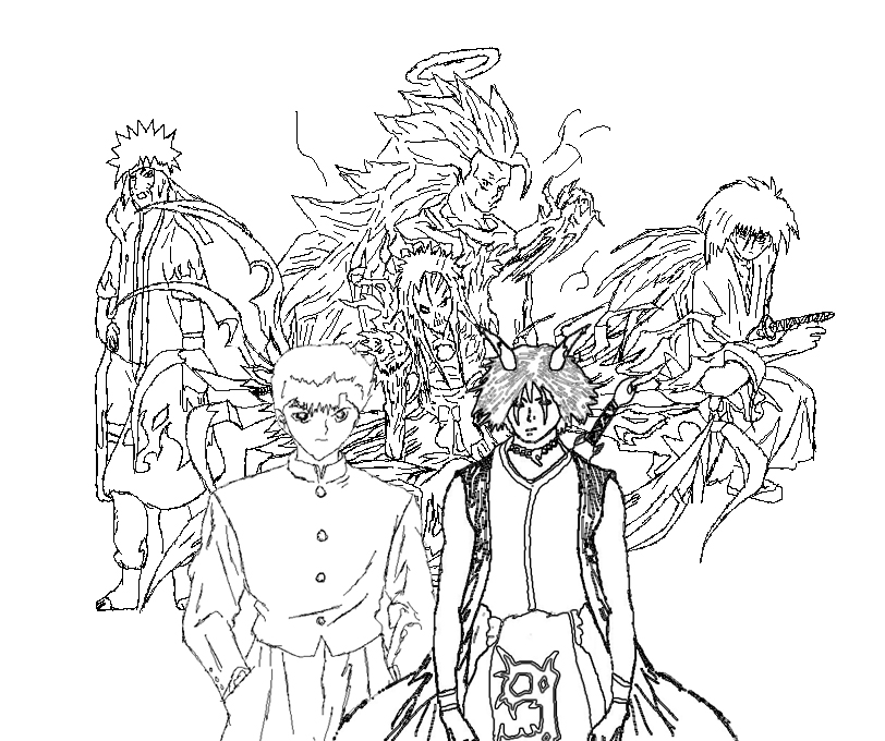 812x680 Ultimate Anime Collage 6 Characters By Flameguitarcody