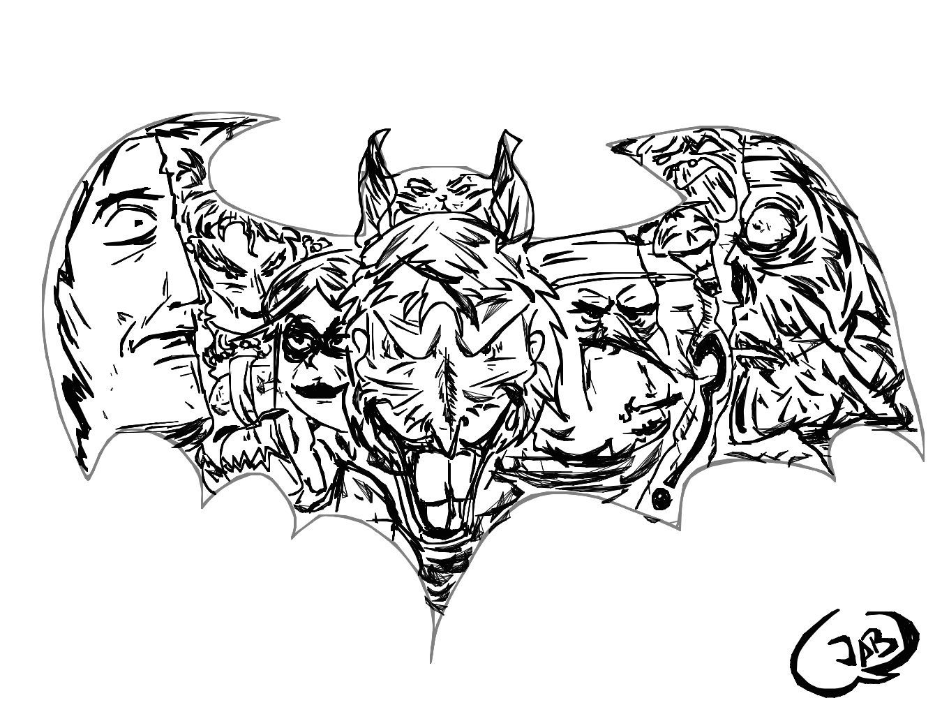 1350x1020 Batman Collage By Jabd