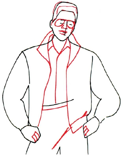 400x513 3 Draw The Face And Clothing