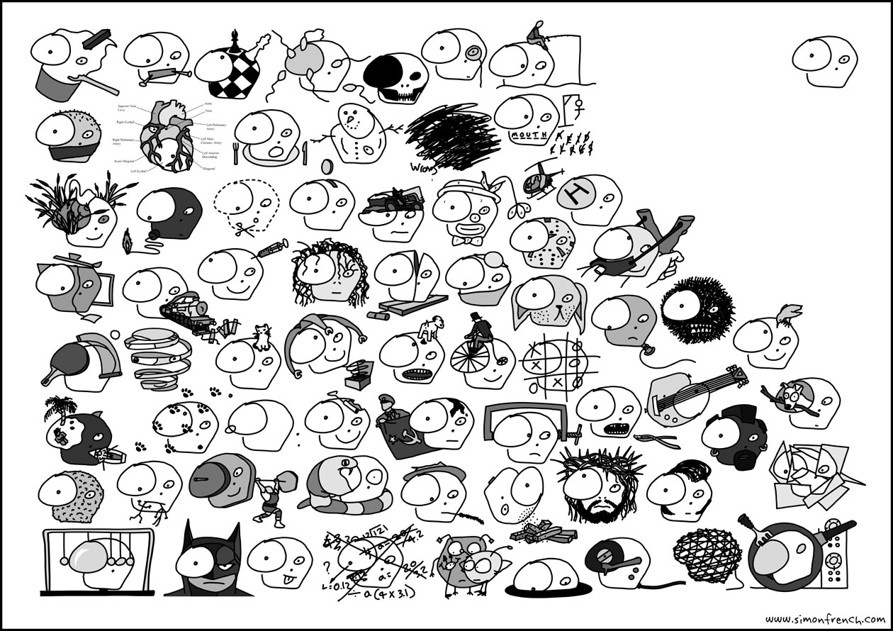 1260x890 A Little Collection Of Cartoon Faces, Based On The Same Original