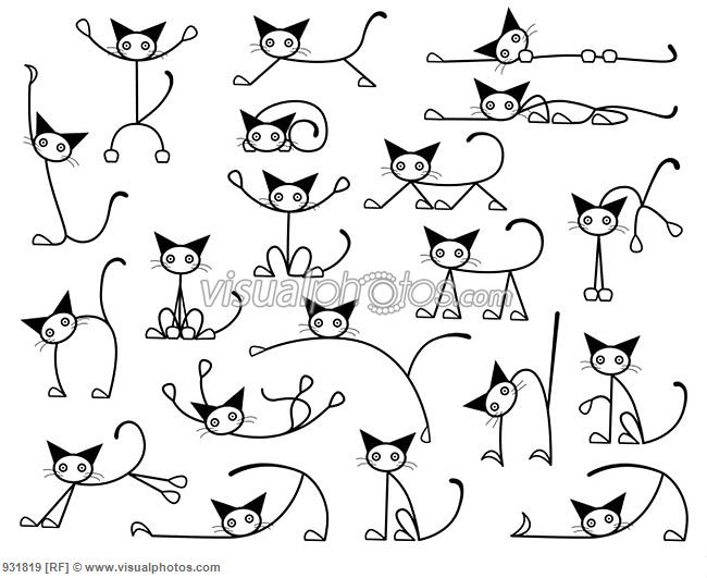 650x531 Cat Stretch Drawing Collection Of Editable Cat Sketches