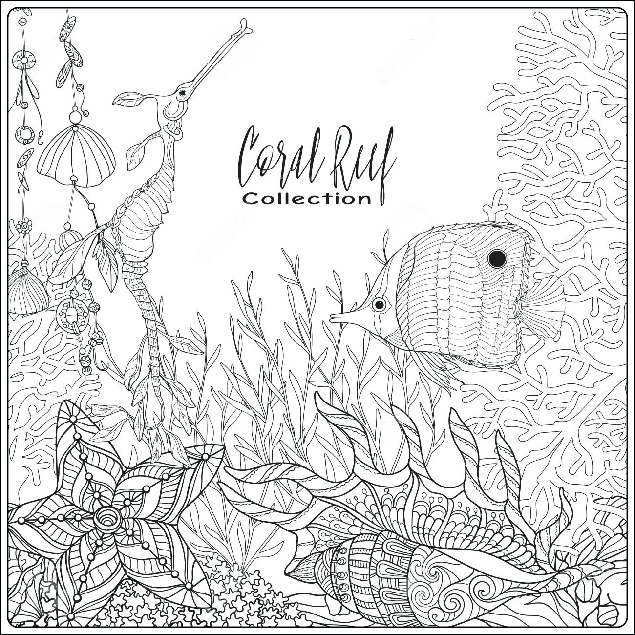 1300x1300 Coloring Great Barrier Reef Coloring Pages