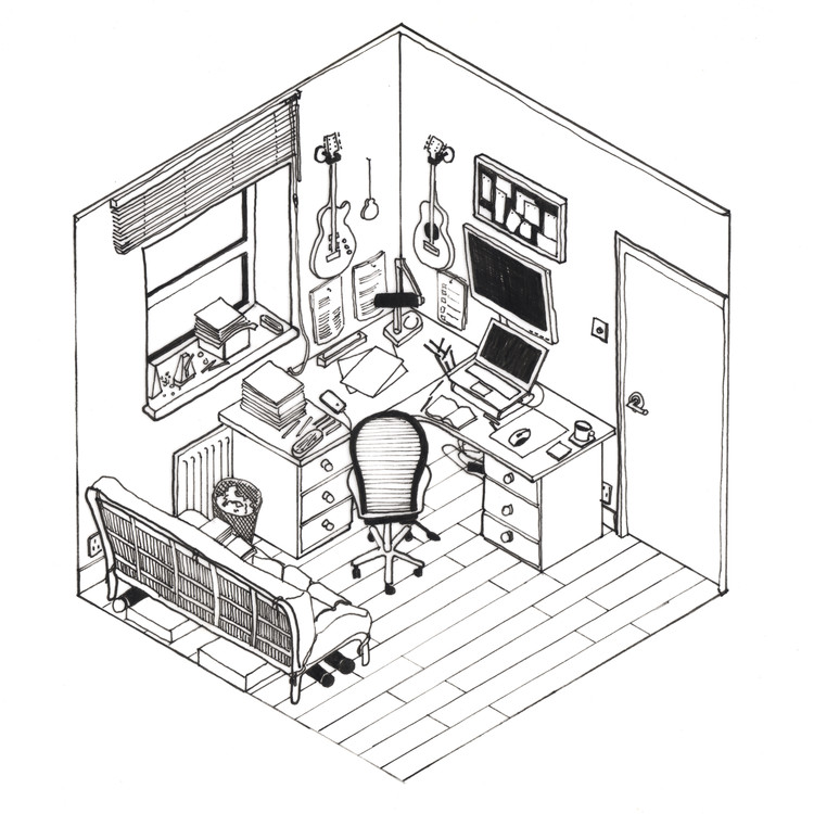 750x750 42 Sketches, Drawings And Diagrams Of Desks And Architecture